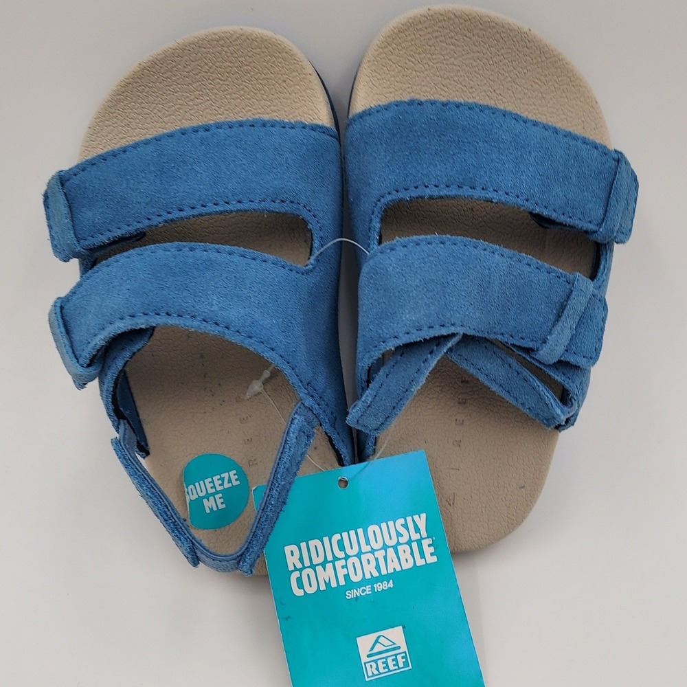 Reef Little Ojai Sandals Kids Size 7 Dusk Blue Brand New Suede CJ6647-0070-M